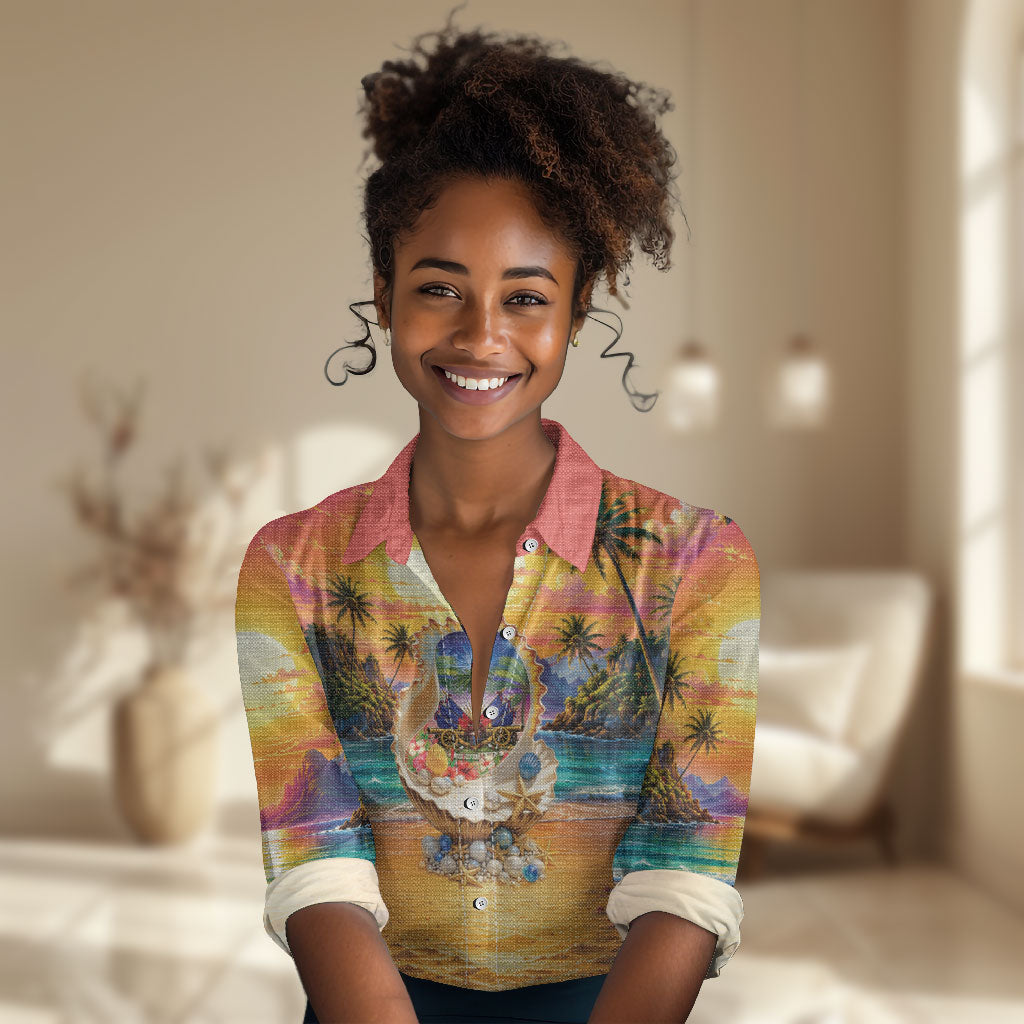 Haiti Women Casual Shirt The Pearl Of The Antilles