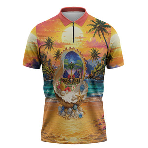Haiti Zipper Polo Shirt The Pearl Of The Antilles