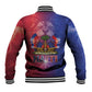 Haitian Zoe Baseball Jacket Roaring Lion With Coat Of Arms