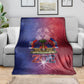 Haitian Zoe Blanket Roaring Lion With Coat Of Arms
