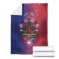 Haitian Zoe Blanket Roaring Lion With Coat Of Arms
