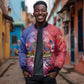 Haitian Zoe Bomber Jacket Roaring Lion With Coat Of Arms