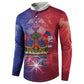 Haitian Zoe Button Sweatshirt Roaring Lion With Coat Of Arms
