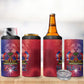 Haitian Zoe 4 in 1 Can Cooler Tumbler Roaring Lion With Coat Of Arms