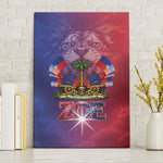 Haitian Zoe Canvas Wall Art Roaring Lion With Coat Of Arms