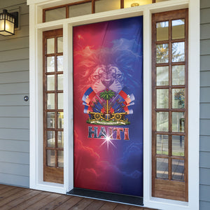 Haitian Zoe Door Cover Roaring Lion With Coat Of Arms