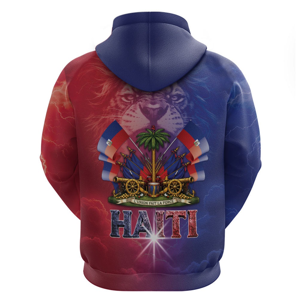 Haitian Zoe Hoodie Roaring Lion With Coat Of Arms