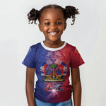 Haitian Zoe Kid T shirt Roaring Lion With Coat Of Arms