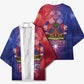 Haitian Zoe Kimono Roaring Lion With Coat Of Arms