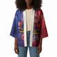 Haitian Zoe Kimono Roaring Lion With Coat Of Arms