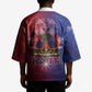 Haitian Zoe Kimono Roaring Lion With Coat Of Arms