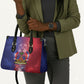 Haitian Zoe Leather Bag Roaring Lion With Coat Of Arms