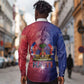 Haitian Zoe Long Sleeve Button Shirt Roaring Lion With Coat Of Arms