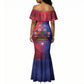 Haitian Zoe Mermaid Dress Roaring Lion With Coat Of Arms