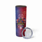 Haitian Zoe Skinny Tumbler Roaring Lion With Coat Of Arms