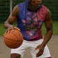 Haitian Zoe Sleeveless Hoodie Roaring Lion With Coat Of Arms