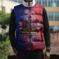 Haitian Zoe Sleeveless Puffer Jacket Roaring Lion With Coat Of Arms