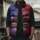 Haitian Zoe Sleeveless Puffer Jacket Roaring Lion With Coat Of Arms