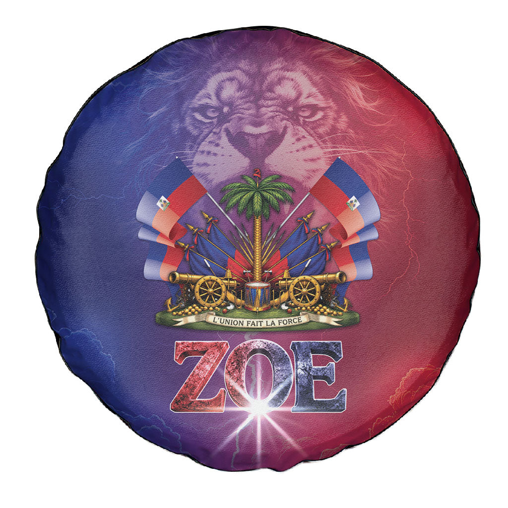 Haitian Zoe Spare Tire Cover Roaring Lion With Coat Of Arms