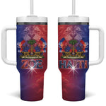 Haitian Zoe Tumbler With Handle Roaring Lion With Coat Of Arms