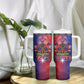Haitian Zoe Tumbler With Handle Roaring Lion With Coat Of Arms
