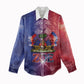 Haitian Zoe Women Casual Shirt Roaring Lion With Coat Of Arms