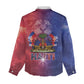 Haitian Zoe Women Casual Shirt Roaring Lion With Coat Of Arms