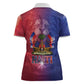 Haitian Zoe Women Polo Shirt Roaring Lion With Coat Of Arms