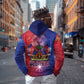 Haitian Zoe Zip Hoodie Roaring Lion With Coat Of Arms