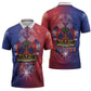 Haitian Zoe Zipper Polo Shirt Roaring Lion With Coat Of Arms