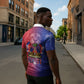 Haitian Zoe Zipper Polo Shirt Roaring Lion With Coat Of Arms