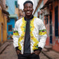 Enkutatash Ethiopia New Year Bomber Jacket Tilet Pattern With Adey Abeba Flowers