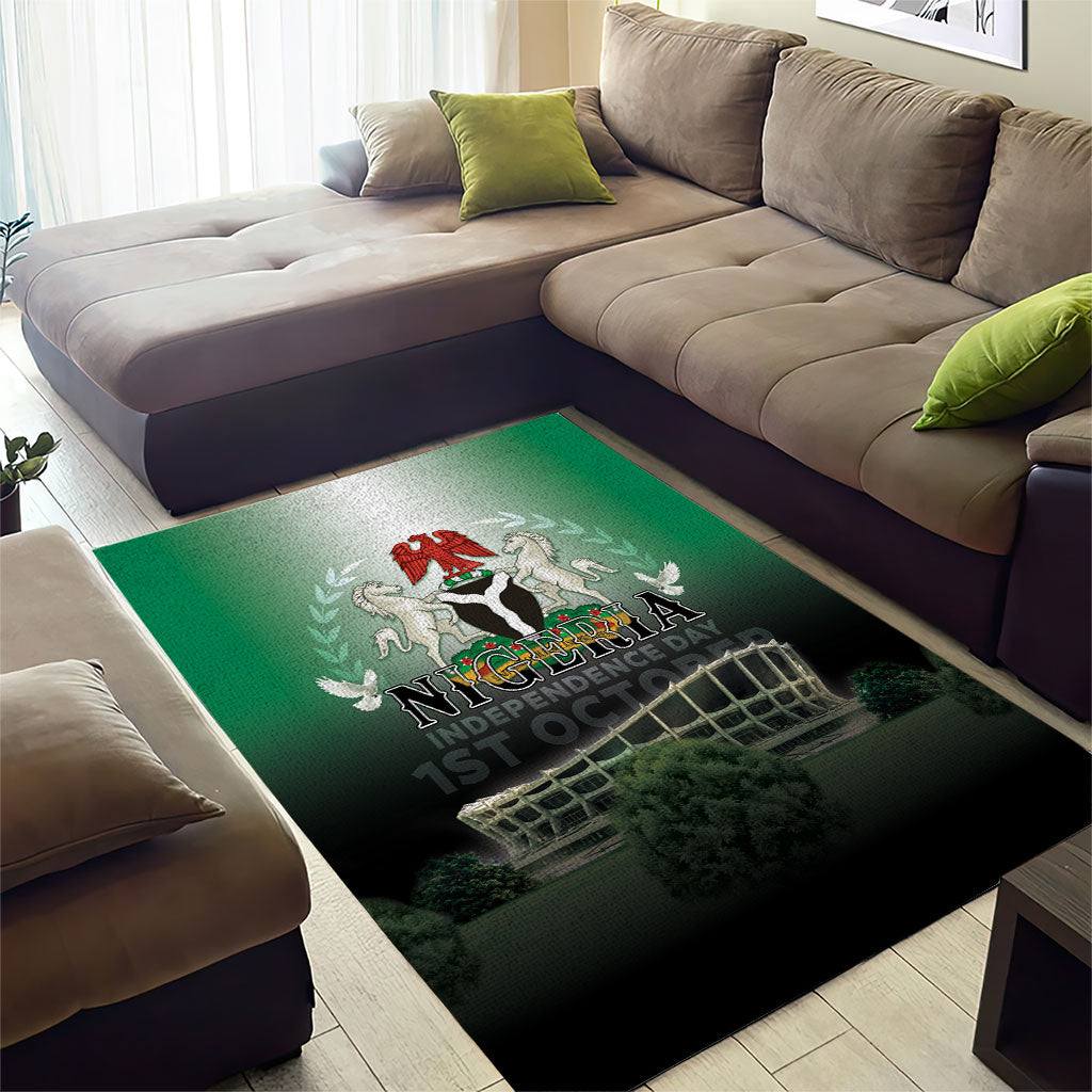 Nigeria Independence Day Area Rug Proud To Be Nigerian