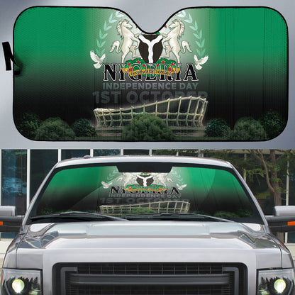 Nigeria Independence Day Auto Sun Shade Proud To Be Nigerian