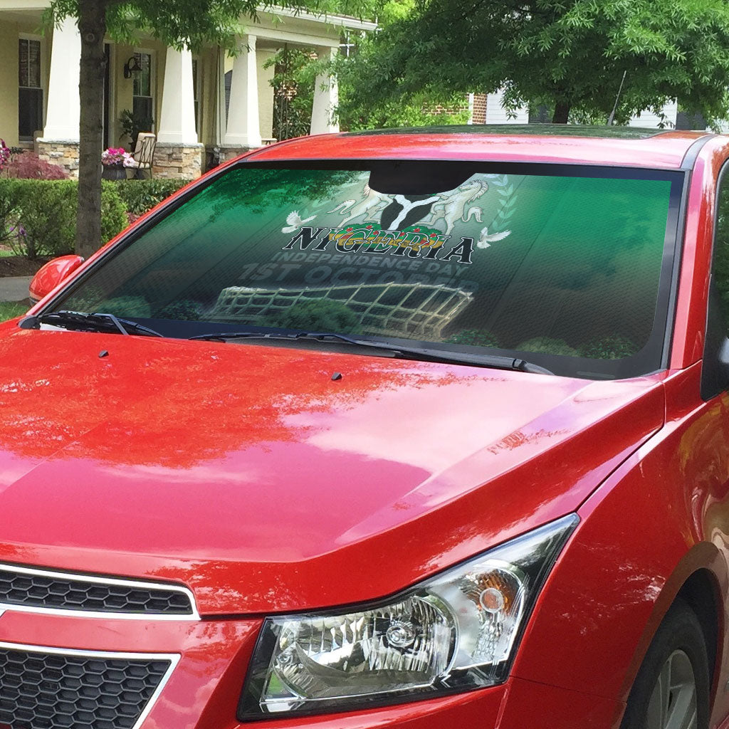 Nigeria Independence Day Auto Sun Shade Proud To Be Nigerian