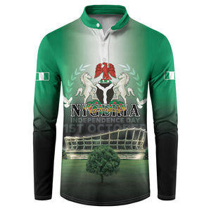Nigeria Independence Day Button Sweatshirt Proud To Be Nigerian