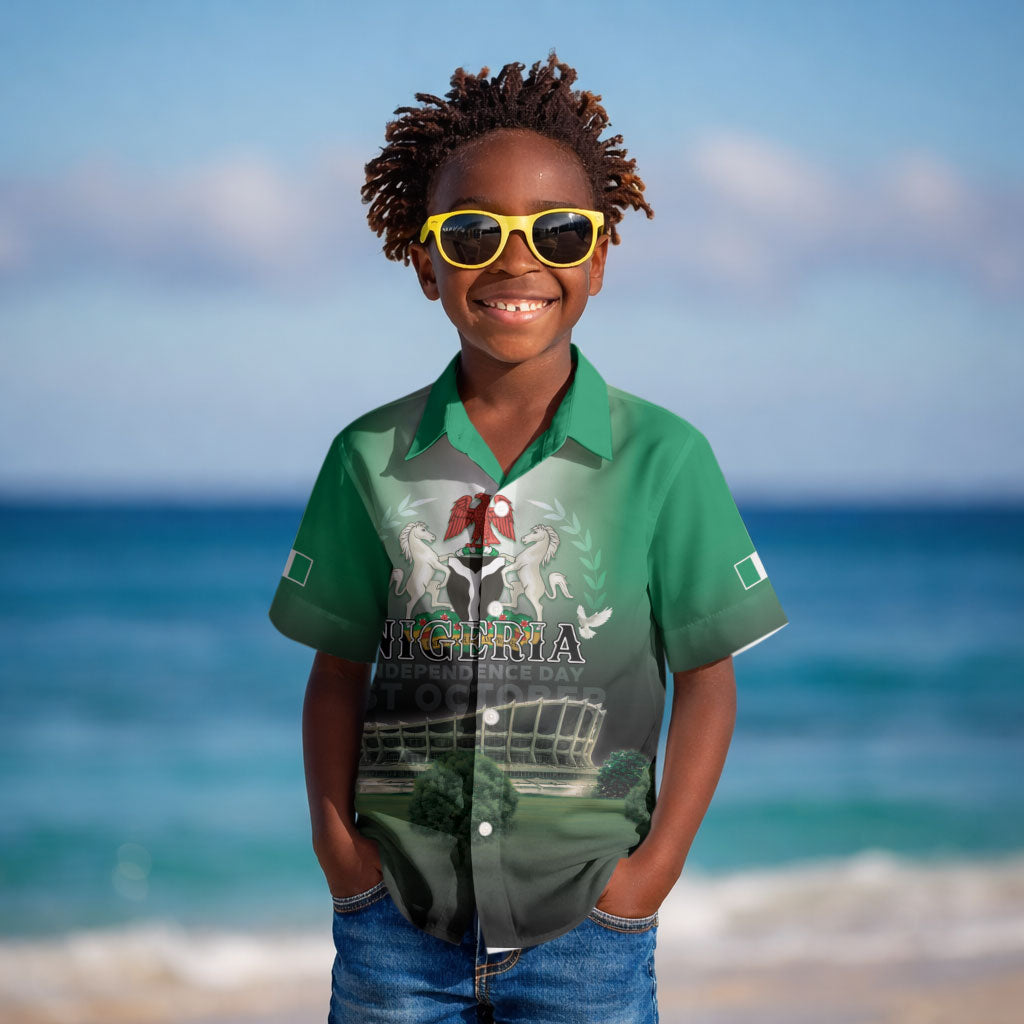 Nigeria Independence Day Kid Hawaiian Shirt Proud To Be Nigerian