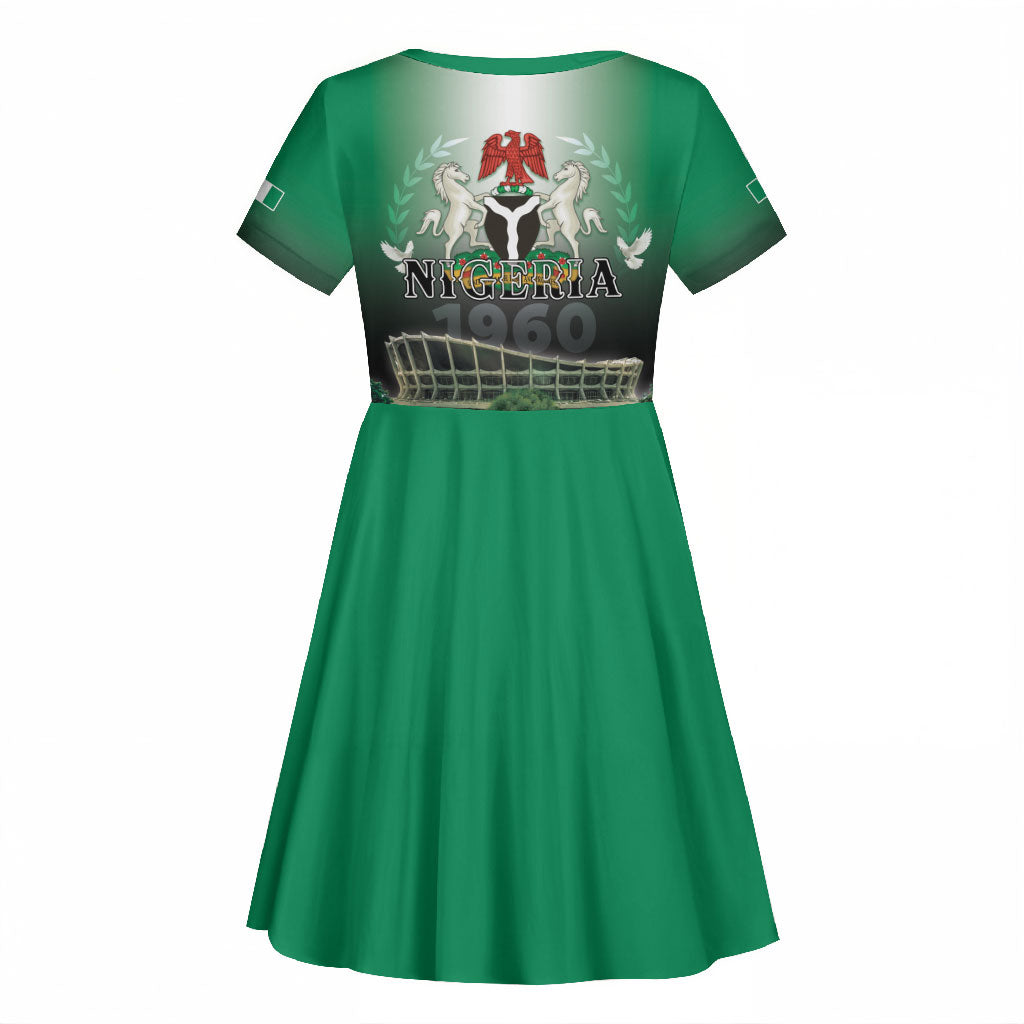 Nigeria Independence Day Kid Short Sleeve Dress Proud To Be Nigerian