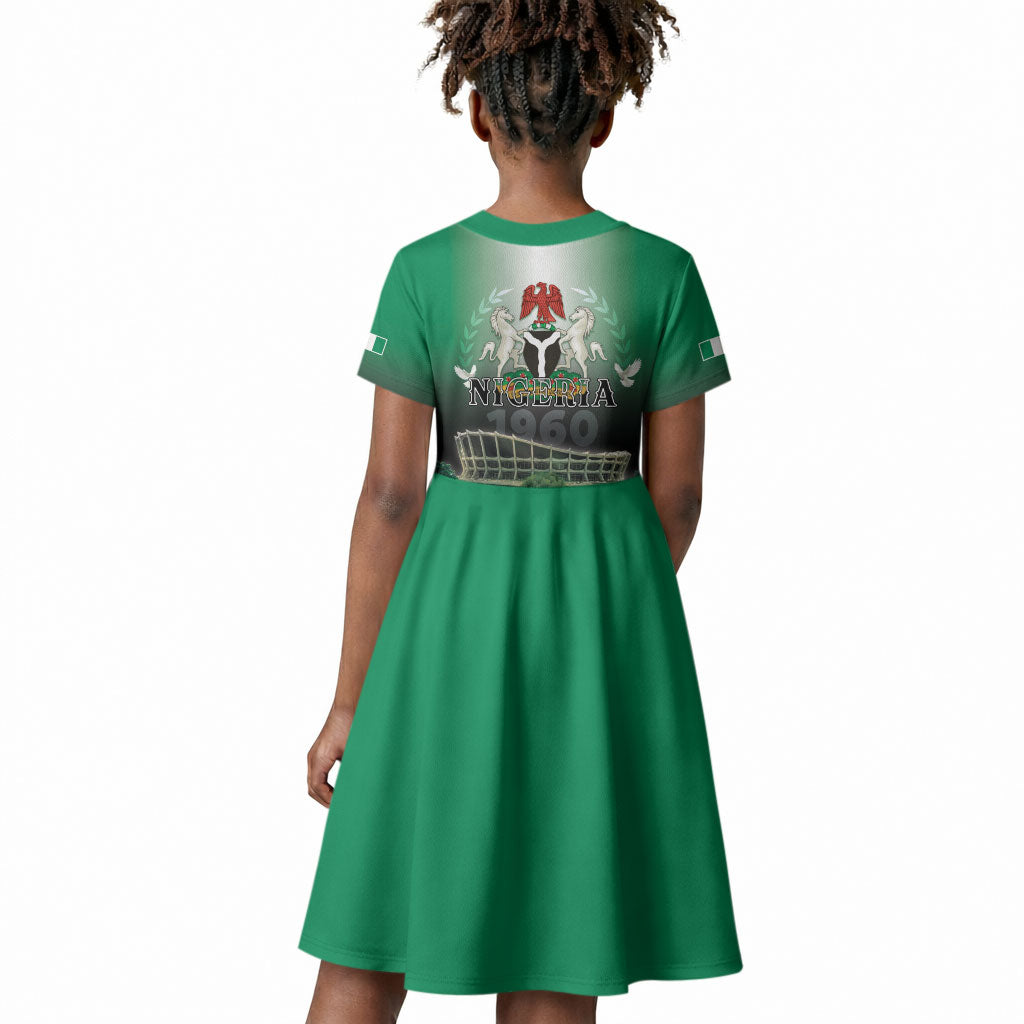 Nigeria Independence Day Kid Short Sleeve Dress Proud To Be Nigerian
