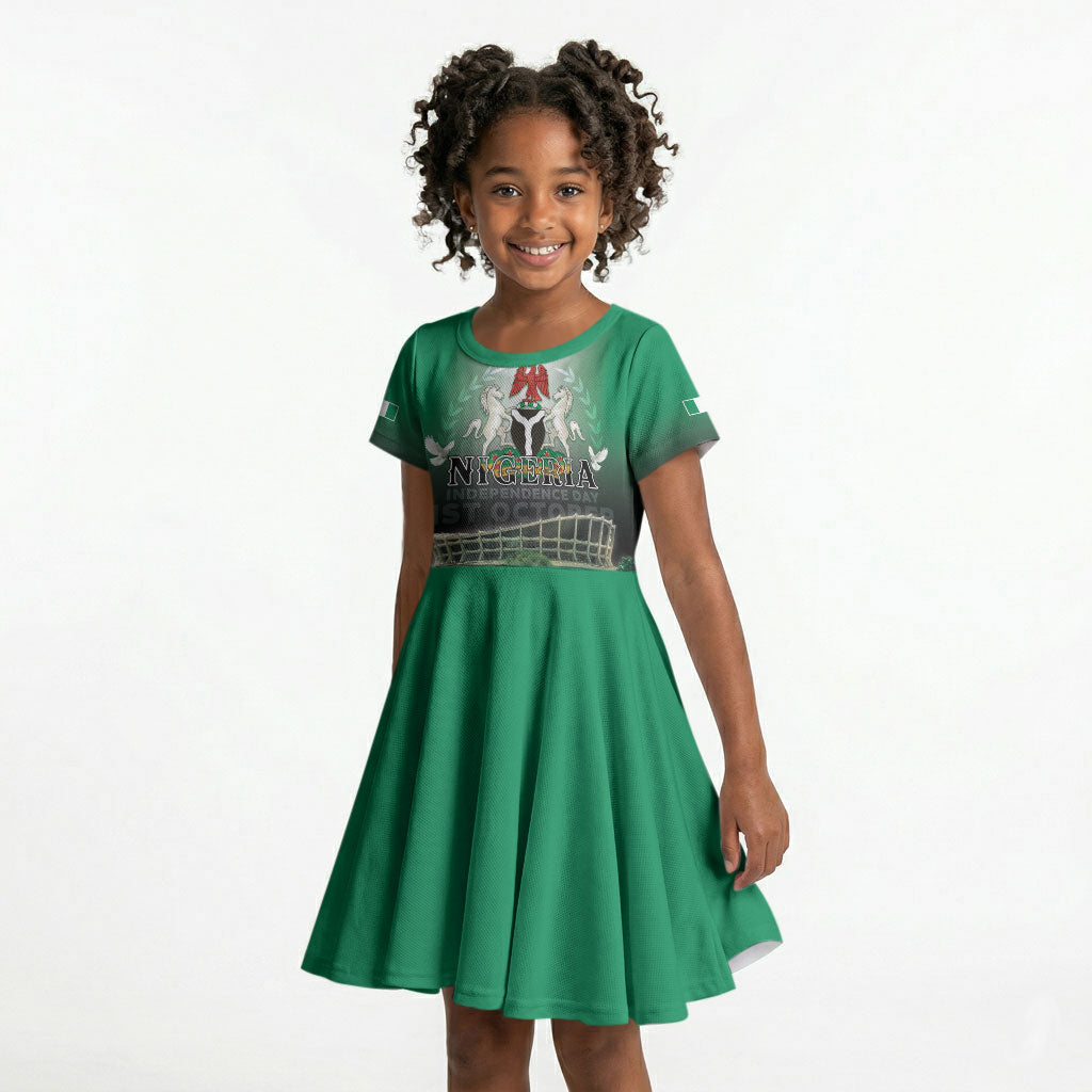 Nigeria Independence Day Kid Short Sleeve Dress Proud To Be Nigerian