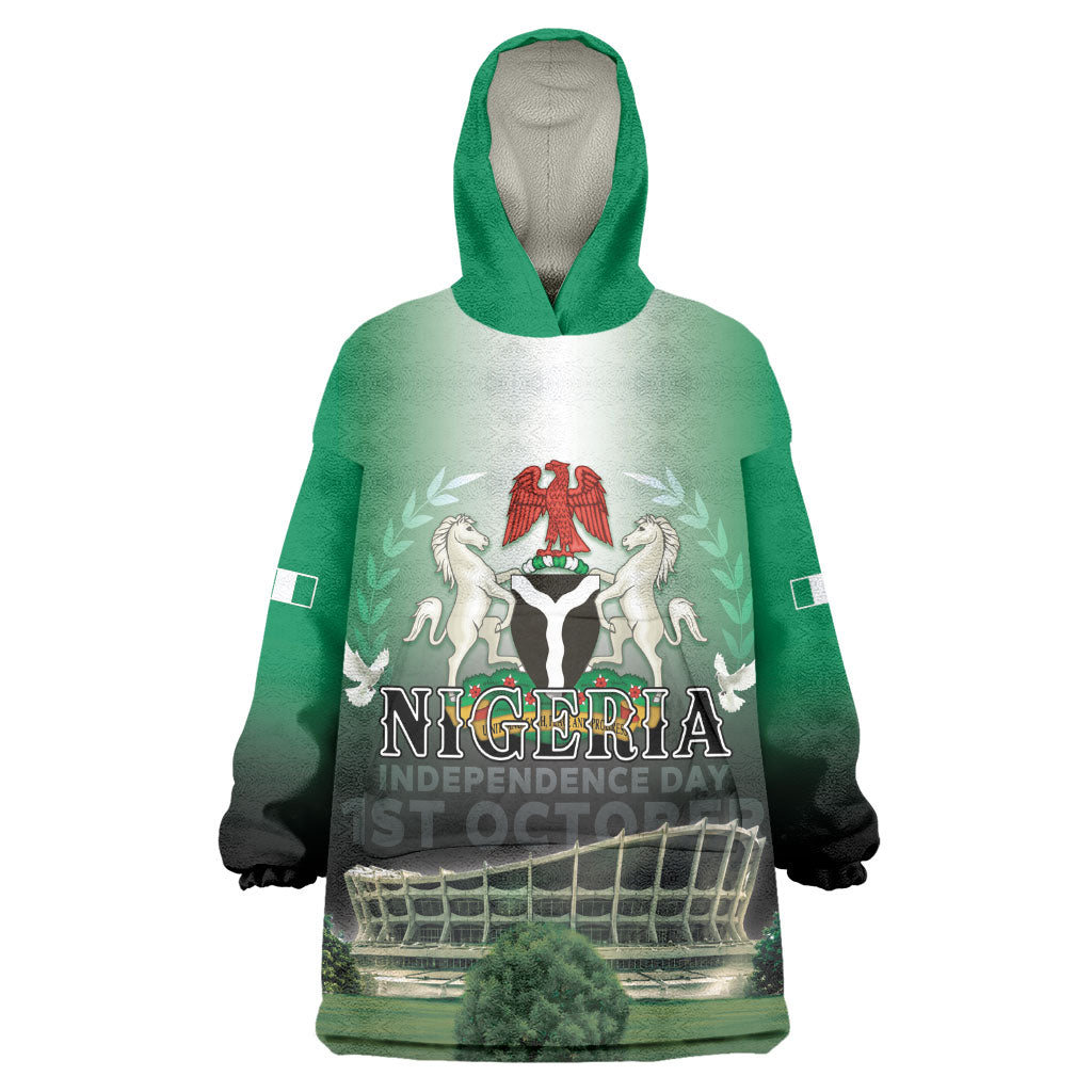 Nigeria Independence Day Kid Wearable Blanket Hoodie Proud To Be Nigerian