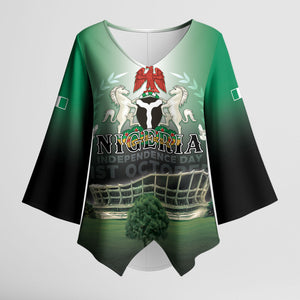 Nigeria Independence Day Kimono Sleeve Blouse Proud To Be Nigerian