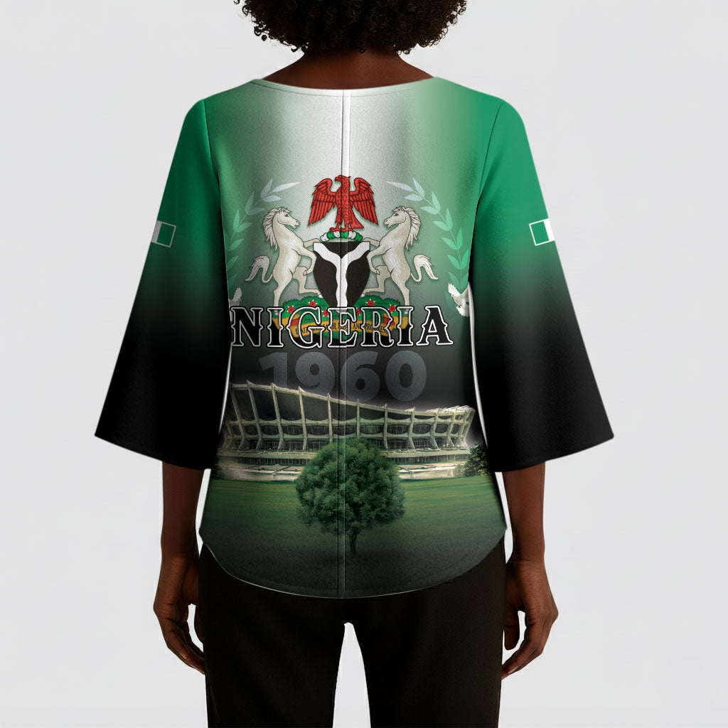 Nigeria Independence Day Kimono Sleeve Blouse Proud To Be Nigerian