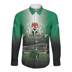 Nigeria Independence Day Long Sleeve Button Shirt Proud To Be Nigerian