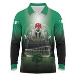 Nigeria Independence Day Long Sleeve Polo Shirt Proud To Be Nigerian