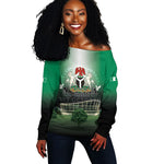 Nigeria Independence Day Off Shoulder Sweater Proud To Be Nigerian