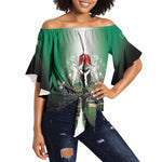 Nigeria Independence Day Off Shoulder Wrap Waist Top Proud To Be Nigerian