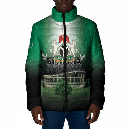 Nigeria Independence Day Padded Jacket Proud To Be Nigerian