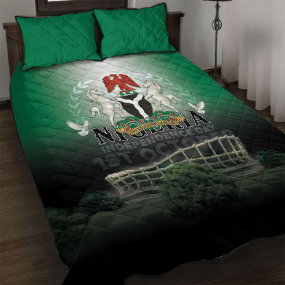Nigeria Independence Day Quilt Bed Set Proud To Be Nigerian