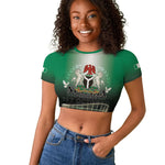 Nigeria Independence Day Raglan Cropped T shirt Proud To Be Nigerian